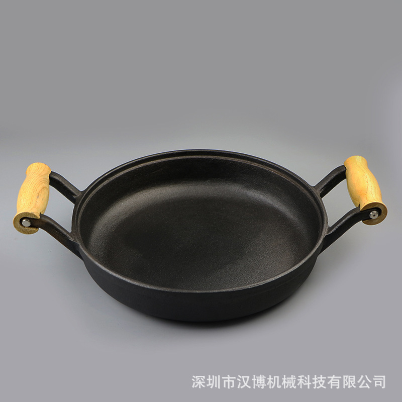 Manufactur standard 28cm Cast Iron Casserole - Manufacturers supply iron pan iron non stick thick cast iron pot support customized wholesale retail ears – Quleno