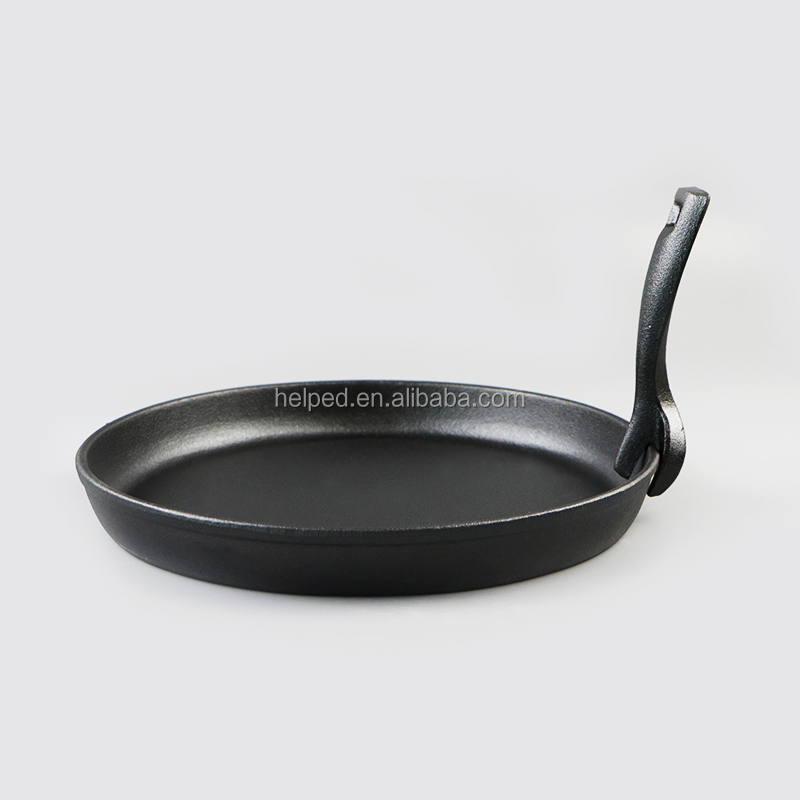Round Cast iron Pizza pan with removable handle