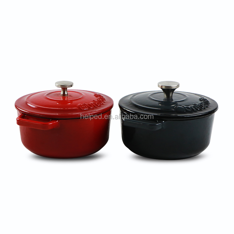 Factory source Cast Iron Baking Dish With Lid - Good selling for non-stick mini enamel cast iron cooking pot – Quleno
