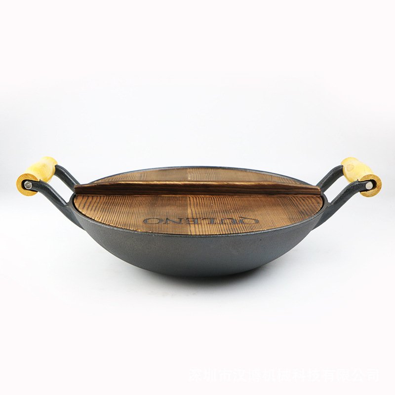China Supplier Cast Iron Mini Casserole Dish - Manufacturers supply iron wok without any coating thickened health nonstick wholesale and retail promotion – Quleno