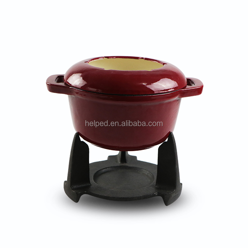Special Design for Cast Iron Bbq Pizza - Enamel cast iron mini cheese hotpot casserole – Quleno