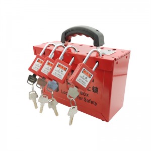 12 Padlocks Heavy Duty Steel Portable Group Loto Safety Lockout Box for Multi-Person Management