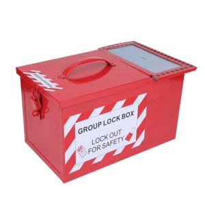 Prenosný skupinový zámok Steel Loto Kit Box Plate Bezpečnostný blokovací box