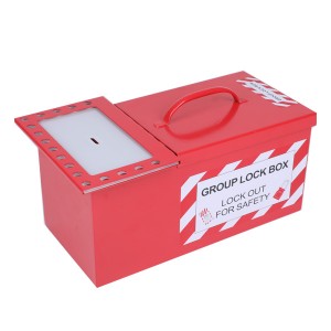 Draagbare Groepslot Staal Loto Kit Box Plaat Veiligheid Lockout Box Station