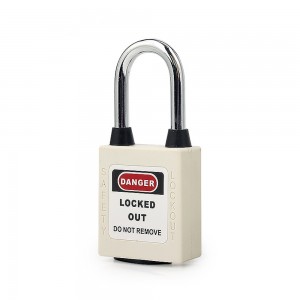 38mm Top Security Industrial Insulation Lockout Durable Plastic Nylon Shackle Keyed Different Safety Padlock