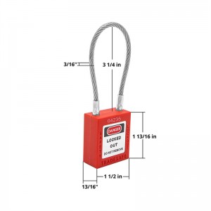 90mm Cable Shackle Padlock Qvand M-Gl90 Keyed dị iche iche