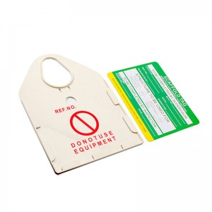 ABS Mühendislik Plastik Emniyet Kilidi PVC Yeniden Yazılabilir Karton Uyarı Güvenlik Etiketi İskelesi