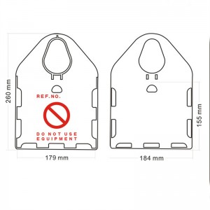 Échafaudage d'étiquette de sécurité d'avertissement de carton réinscriptible de PVC de lock-out de sécurité en plastique d'ingénierie d'ABS