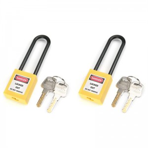 Industrial Isolation 76mm Long Nylon Shackle Padlock Qvand M-N76 with Master Key
