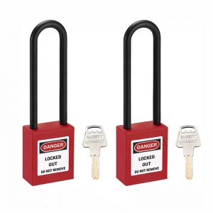 China Wholesale Personal Danger Tags Supplier –  Industrial Isolation 76mm Long Nylon Shackle Padlock Qvand M-N76 with Master Key – Qvand