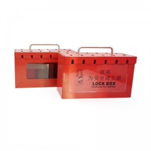 Qvand Factory prenosný oceľový Loto Safety PadLock Tagout Kit Lockout Box