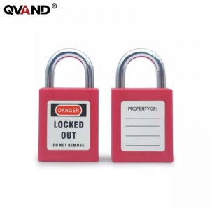 Rdeča varnostna Loto Lockout ključavnica QVAND M-G25 z različnimi ključi