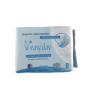 100 Organic Cotton Menstrual Feminine Hygiene Period Lady Napkin Sanitary Pad for Women