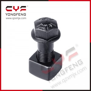 Class 12.9 Steel Hex Bolt & Nut for Excavator Track Shoe PC120-5