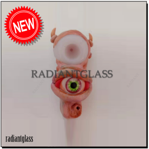 5 Inches Cyclops Pipe Glows In The Dark Glass Novelty Pipe