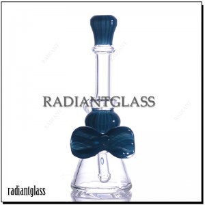 Bow-Knot Beaker Bong Glass Water Pipe – Blue And Purple