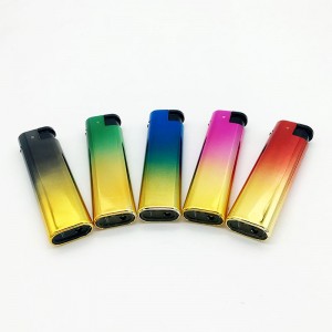 Hengzheng lighter wholesale WL-H2 creative electroplating iron shell high-quality inflatable windproof lighter