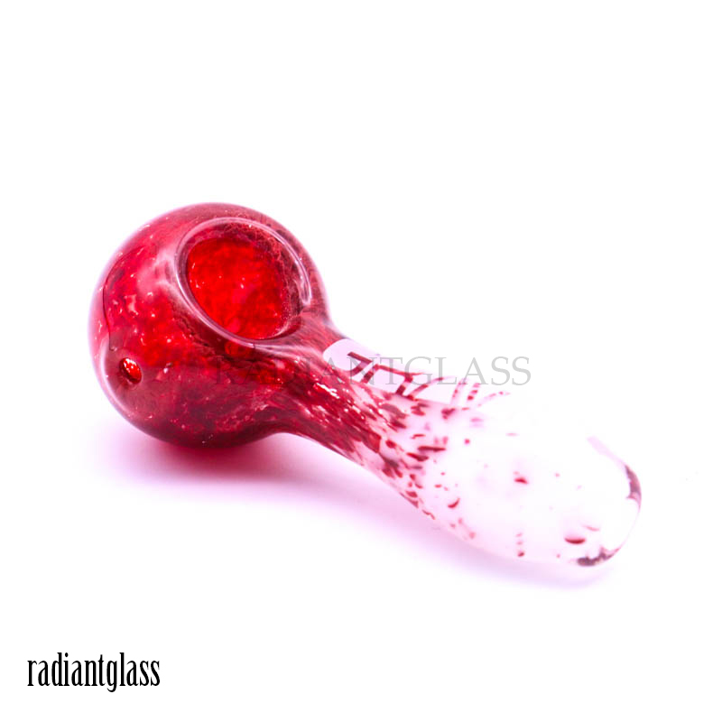 4 Inches  Candy Glass Spoon Pipe Handblown  Glass Smoking Pipe