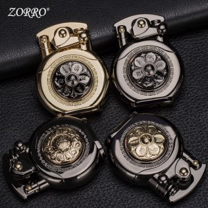 Rocker Arm Zodiac Armor Rotating Round Clock Lighter