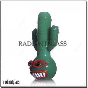 3D Cactus Hand Pipe Glass Spoon Pipe