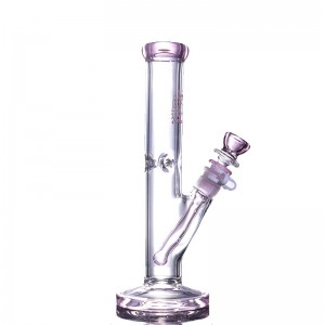 10″ Pink Kitty Straight Neck Thick Glass Water Pipe