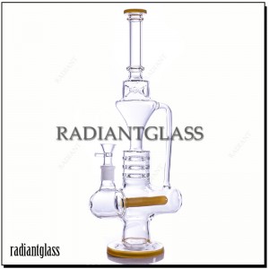 Inline Percolator Bong Straight Recycler  Hookahs Ice Catcher Water Pipe