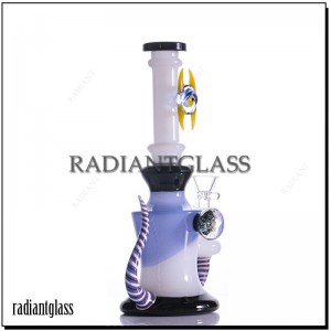 8.6 Inches Hookahs Glass Bong Special Shining Ball  DAB Rigs Devil Eyes