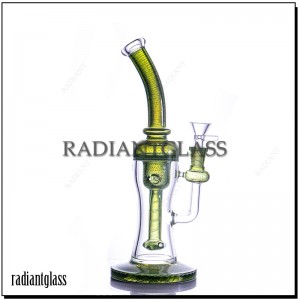 11 Inches Manufacturer Glass Bent Neck Bong Hookahs Water Pipe