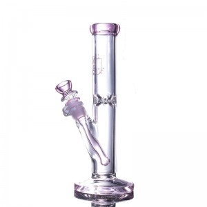 10″ Pink Kitty Straight Neck Thick Glass Water Pipe