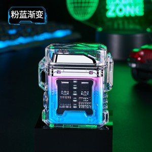 Wholesale Gradient Waterproof Electronic Pulse Lighter With Rechargeable LED Power Display