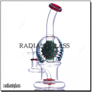 8.5 Inch Bent Neck Glass Bong (free bowl included)Twisted Horns Water Pipe