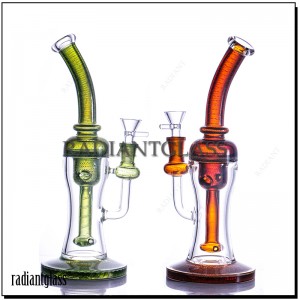 11 Inches Manufacturer Glass Bent Neck Bong Hookahs Water Pipe
