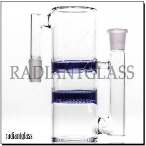 Clear 14mm Male 19mm Joint Two Honeycomb Perc Smoking Accessories Ash Catcher