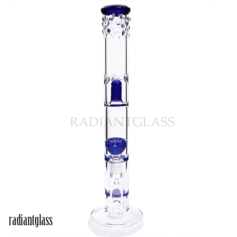 Two Honeycomb Perc Dome Style Glass Bong