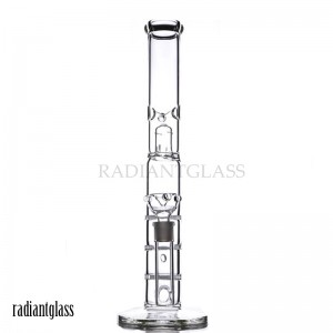 3x Honeycomb 1x Dome Straight Tube Bong with Ice Pinch