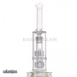 12.2 Inches Double Cages Percolator Glass Pipe Bongs