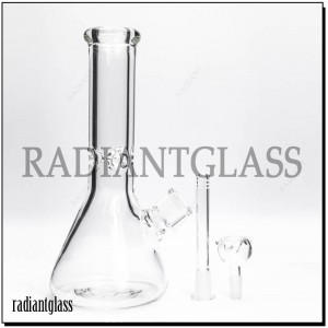Hot Selling Wholesale 12″ Base Clear Beaker Bongs Thickness Hookah Smoking Chicha Glass Water Pipe With Ice Catcher