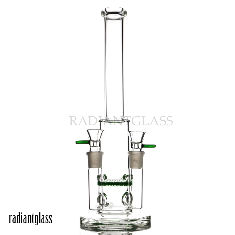 Double Joints Single Honeycomb Perc Straight Bong Featured Image