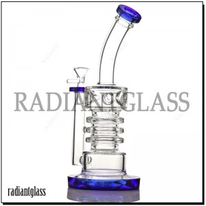 8.5″ Two Honeycomb Perc Glass Water Pipe