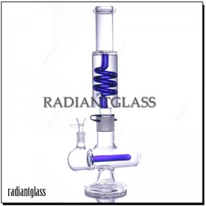 13 Inches Freezable Glycerin Coil Inline Perc Bong