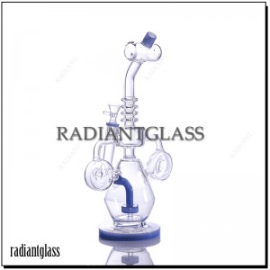 Slim Neck Recycler Rig With Double Ring Tube
