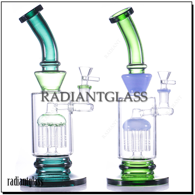 8 Arms Ingot Shape Mixed Color Glass Water Pipe