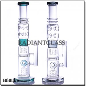 15.4 Inches Ice-Catchers Perc Glass Bong With Accessory