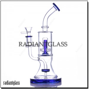 8 inches  Bent Neck Bong Showerhead Perc Water Pipe