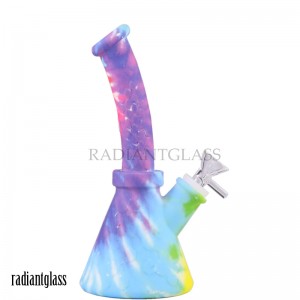 Silicone Bent Neck Beaker Water Pipe – Assorted Colors