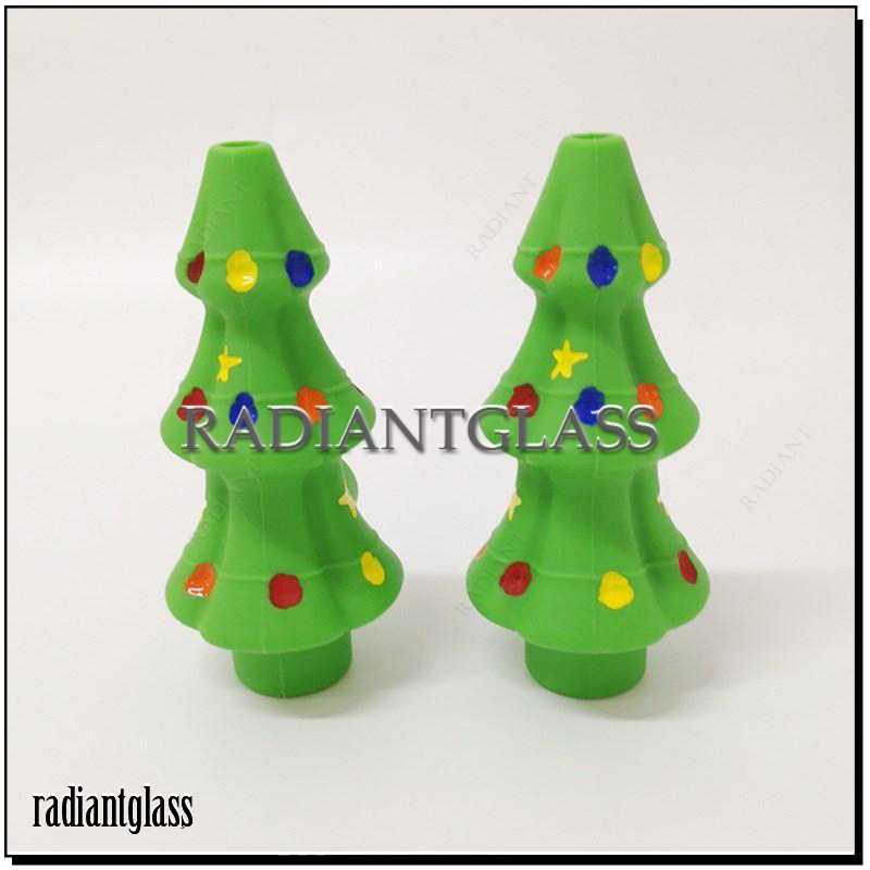 Christmas Tree Silicone Pipe Food Material Easy To Clean  Silicone Smoking Set