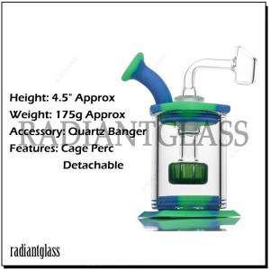 5.9Inches Shower Head percolator Dab Rig With 4mm Quartz Banger