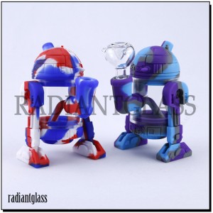 5.3 Inches Silicone Bong Robot Design 10 colors