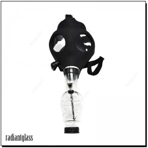 Gas Mask Bong with Acrylic Water Pipe