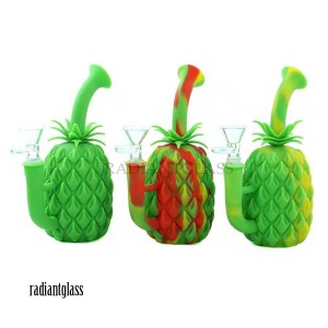 Pineapple Silicone Bong 5 Colors With Accessory